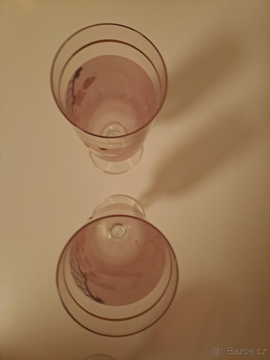 Úzké zdobené skleničky - 2