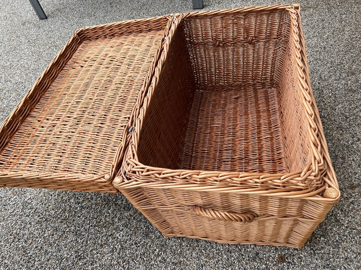 Proutěná truhla / koš 80x47x47cm - 2