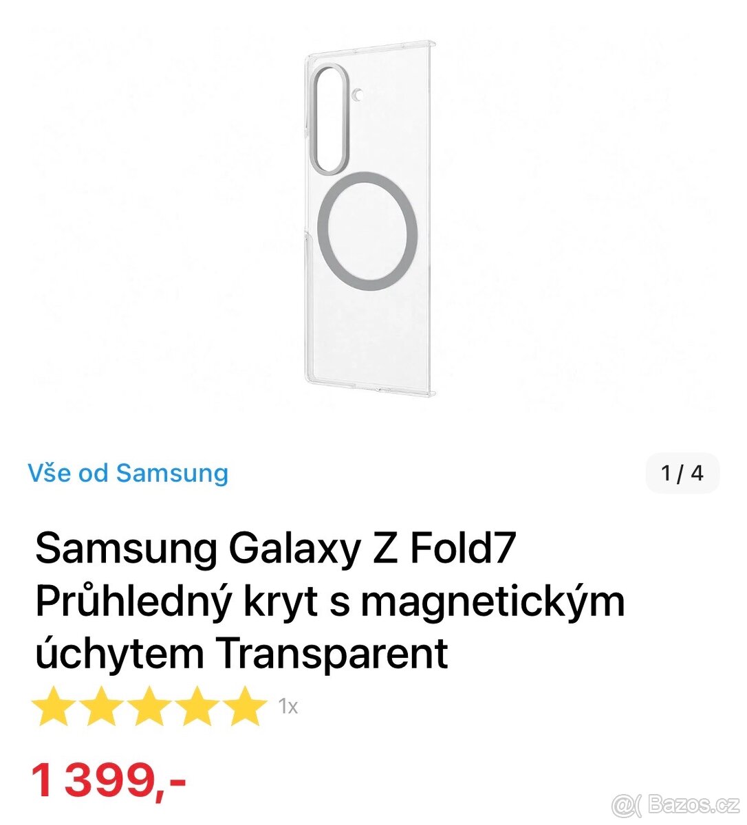 Samsung Galaxy Z Fold7 Průhledný kryt s magnetickým úchytem - 2