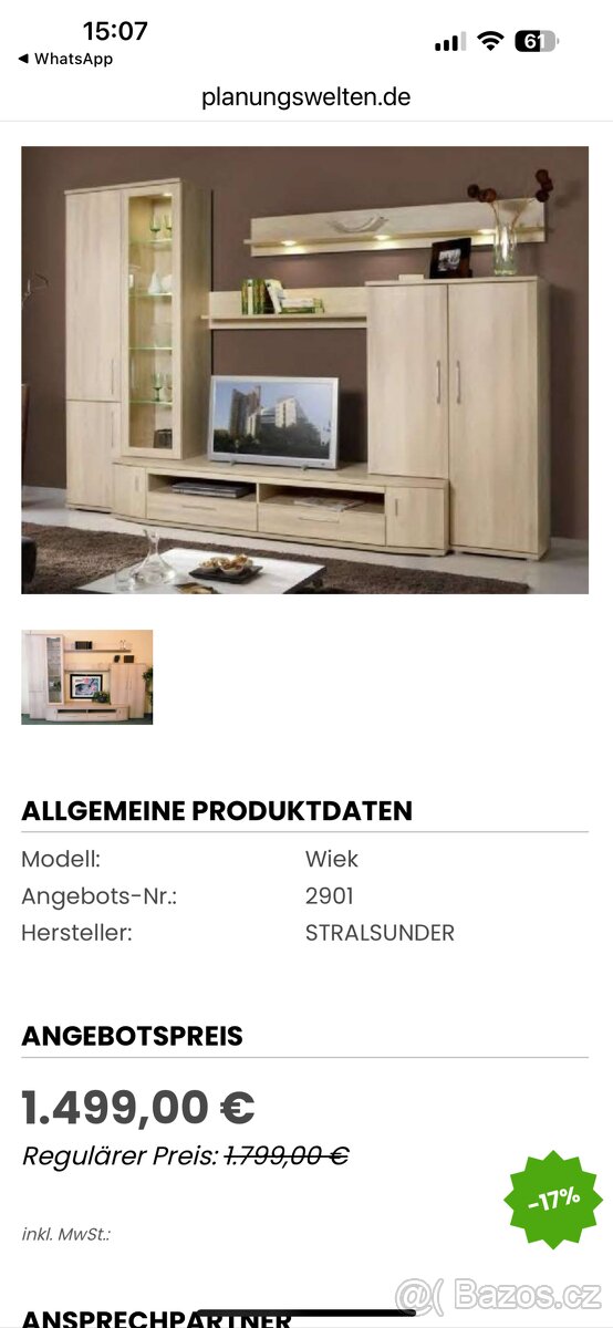 Stěna obývací s osvětlením - 2