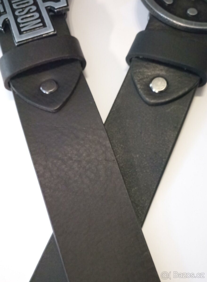 Kožený opasek s přezkou HARLEY DAVIDSON - nový, nepoužitý - 2