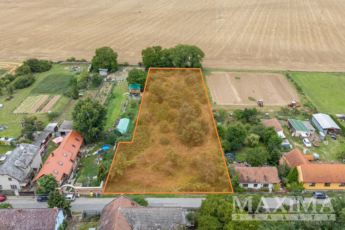 Pozemek o ploše 3823 m2 - Dolní Beřkovice, Podvlčí - 2