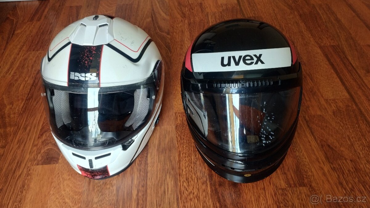 LEVNE 2x helma na moto, skutr Uvex vel. S a IXS vel. XL - 2