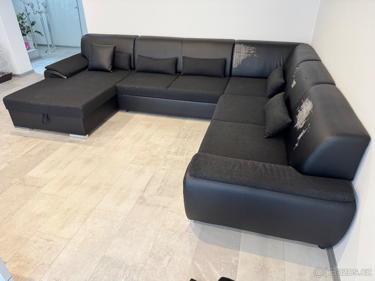 Sedací souprava do U s úložným prostorem a spanim - 2