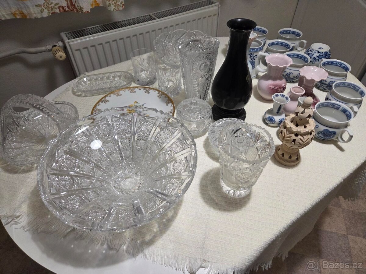 broušené sklo, porcelán - 2