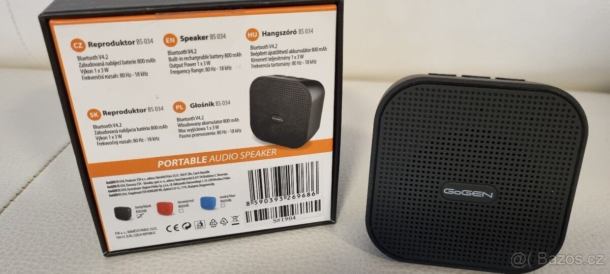 Reproduktor GoGEN BS 034 přenosný, černý - 2