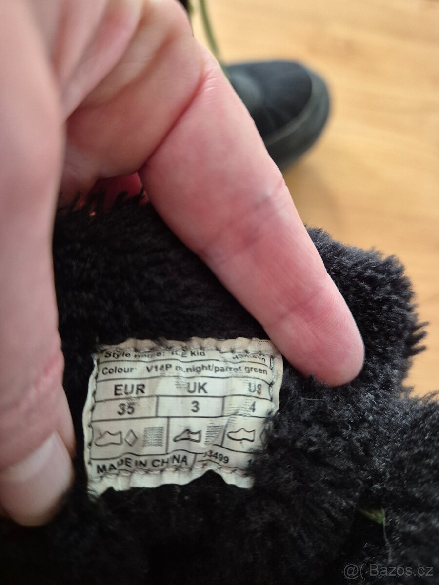Zimní boty loap v.35 sněhule černo zelené - 2