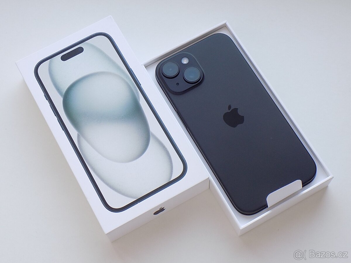 Apple iPhone 15 128GB Black, ZARUKA, Baterie 100% - 2