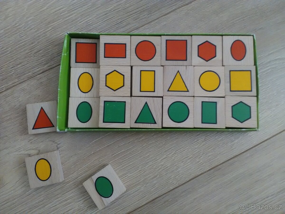 Dřevěné pexeso (geometrické tvary, barvy) - 2