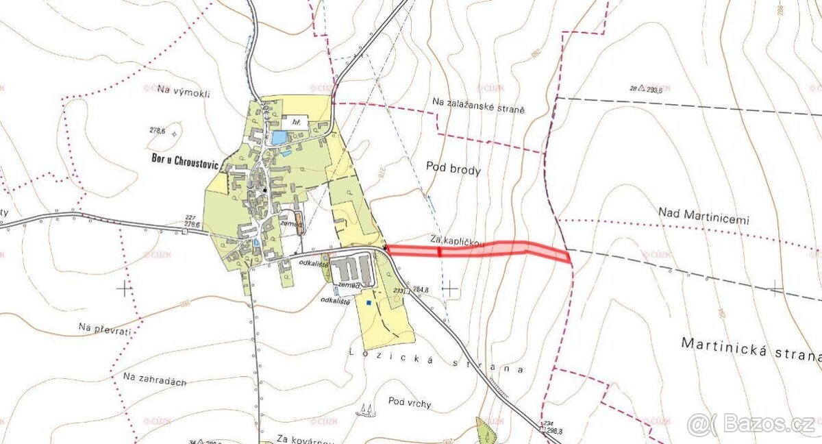 Zemědělská půda, prodej, Bor u Chroustovic, Rosice, Chrudim - 2