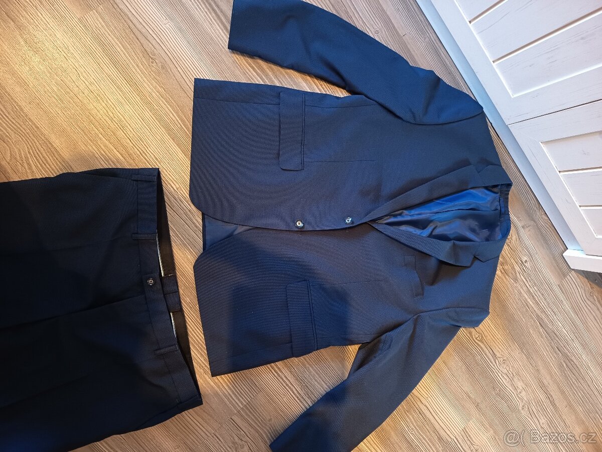 Pánský oblek modry - 2