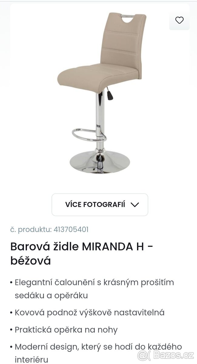 Barové židle 2x - 2