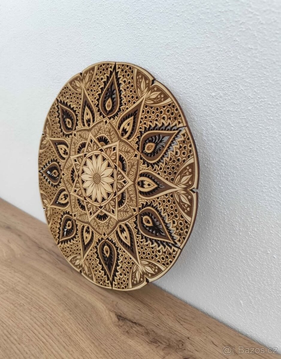 Gravírované mandala 29x29cm - 2