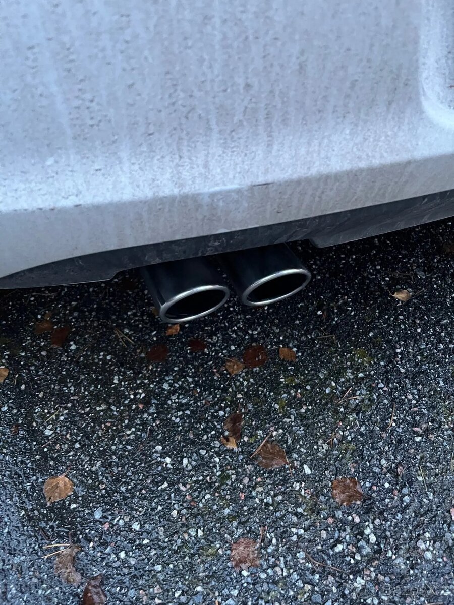 NEREZOVÉ a ČIERNE koncovky na výfuk - dvojitá koncovka - 2