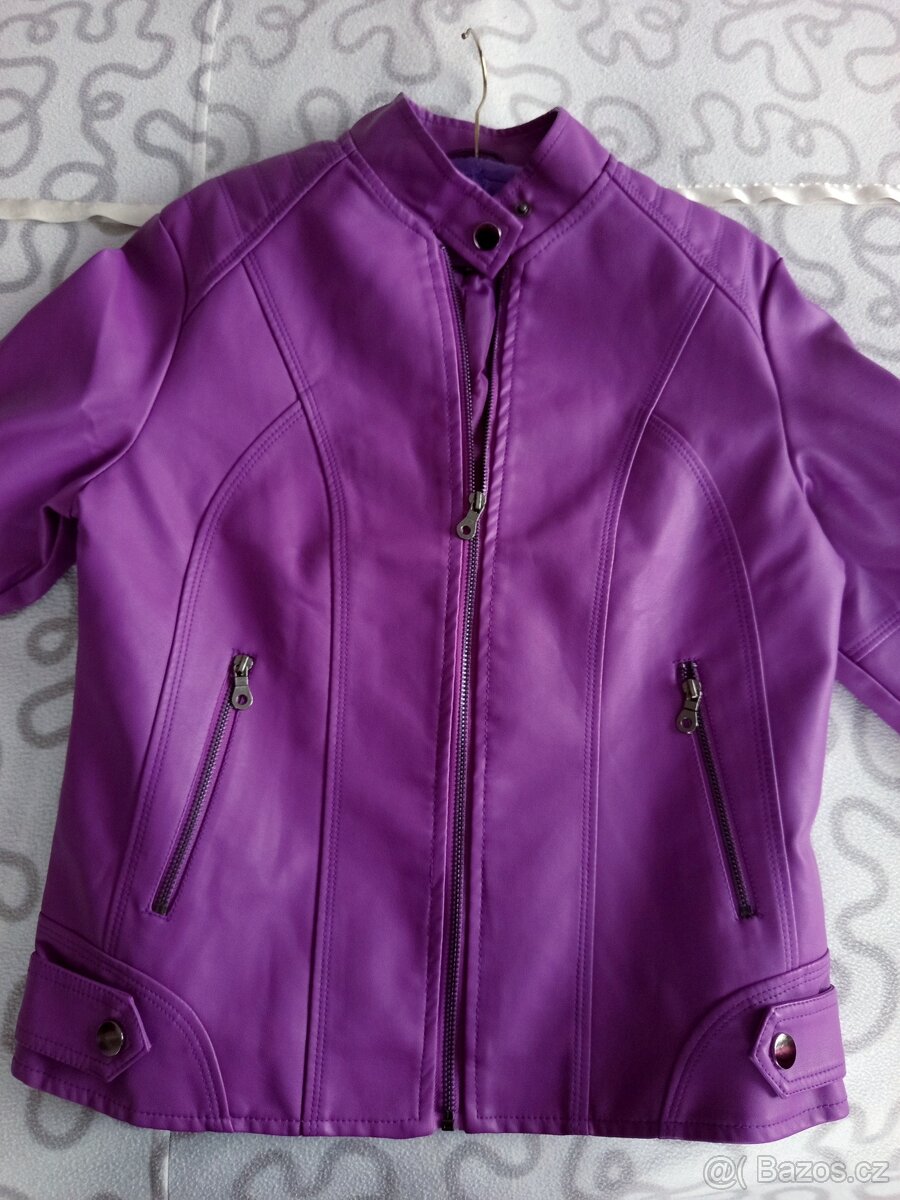 Dámská koženková bunda M - 2
