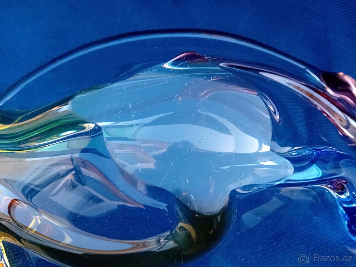 SKLO, HUTNÍ SKLO - MÍSY, VÁZY, POPELNÍKY - 2