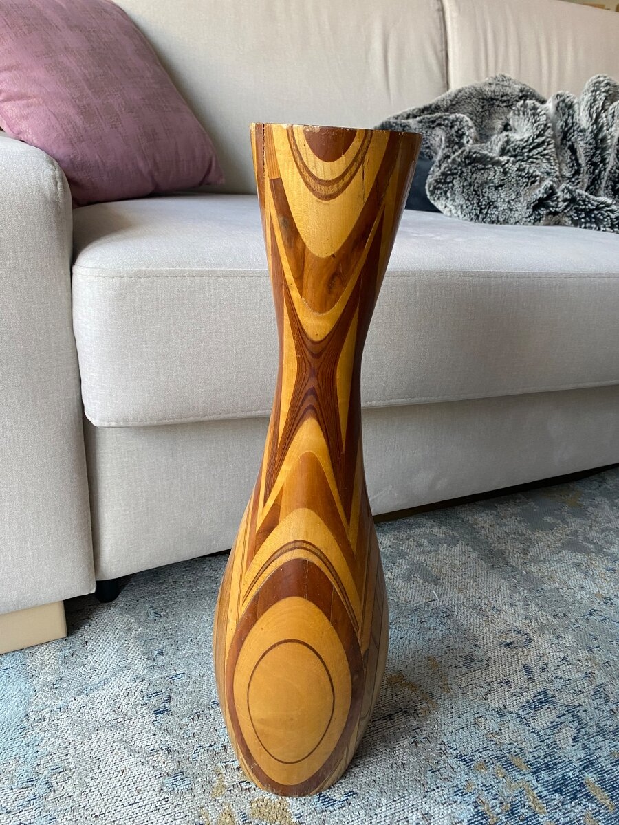 Dřevěná váza 51cm - 2