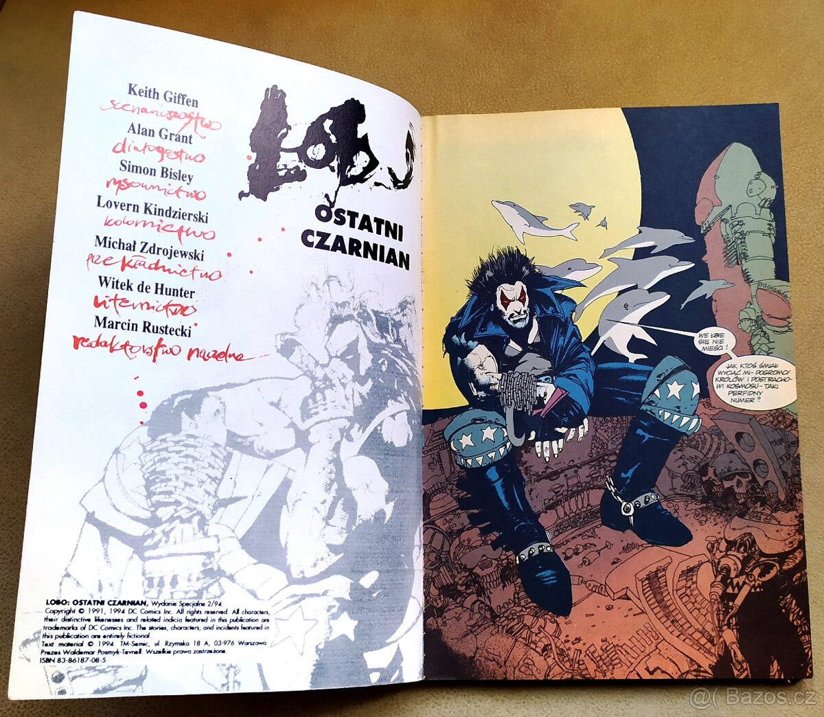 Komiks Lobo- Ostatni czarnian 1994 v polštině - 2
