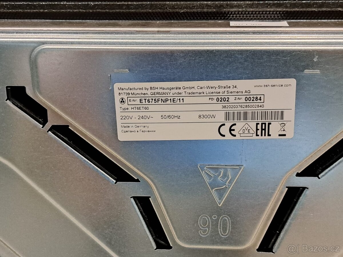 Sklokeramická deska Siemens ET675FNP1E - 2