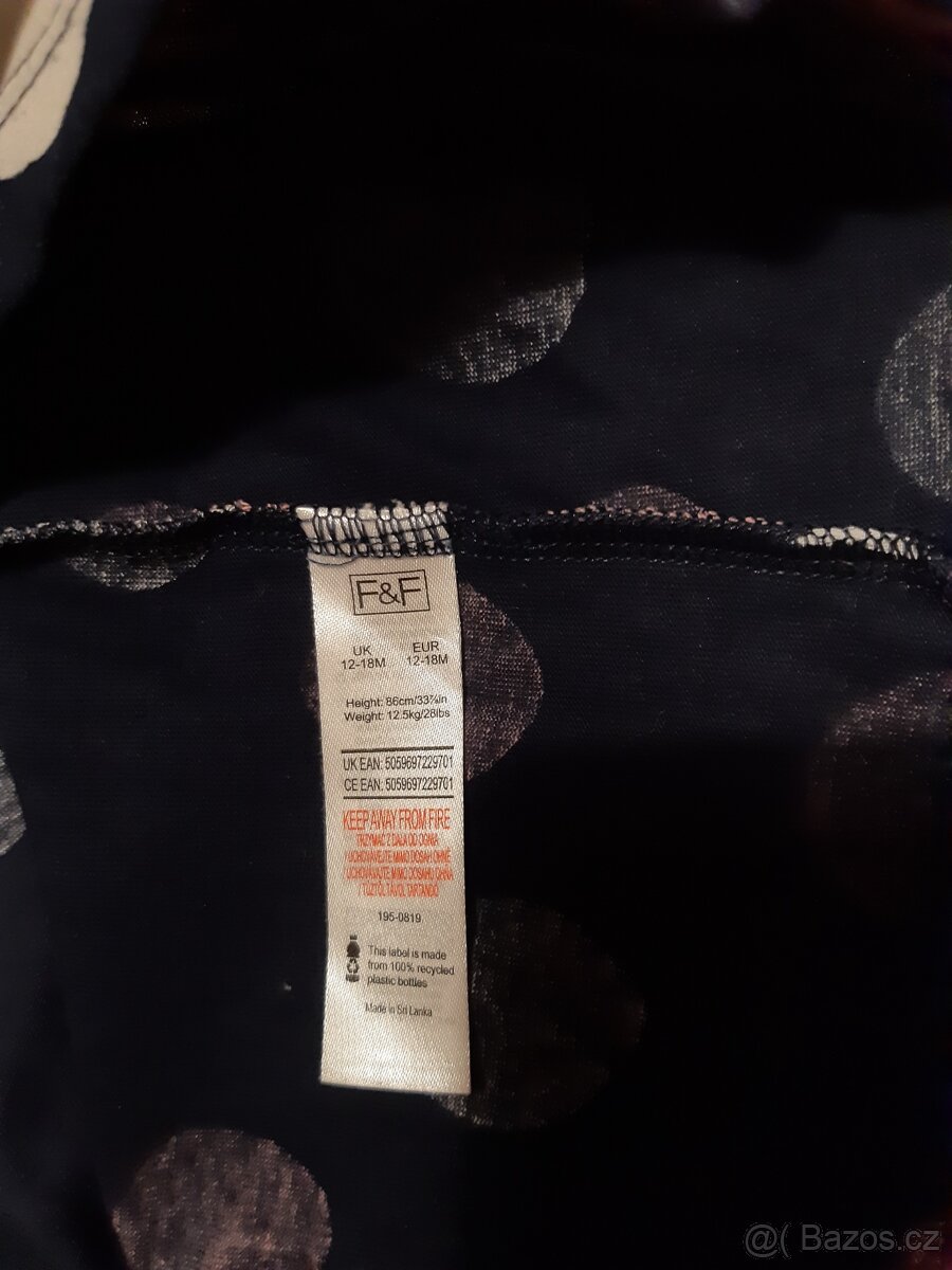 Puntíkaté šaty vel 12-18 m - 2