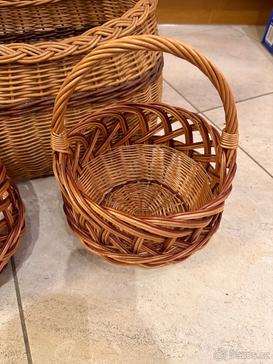 Sada proutěných košíků (3 ks) - 2