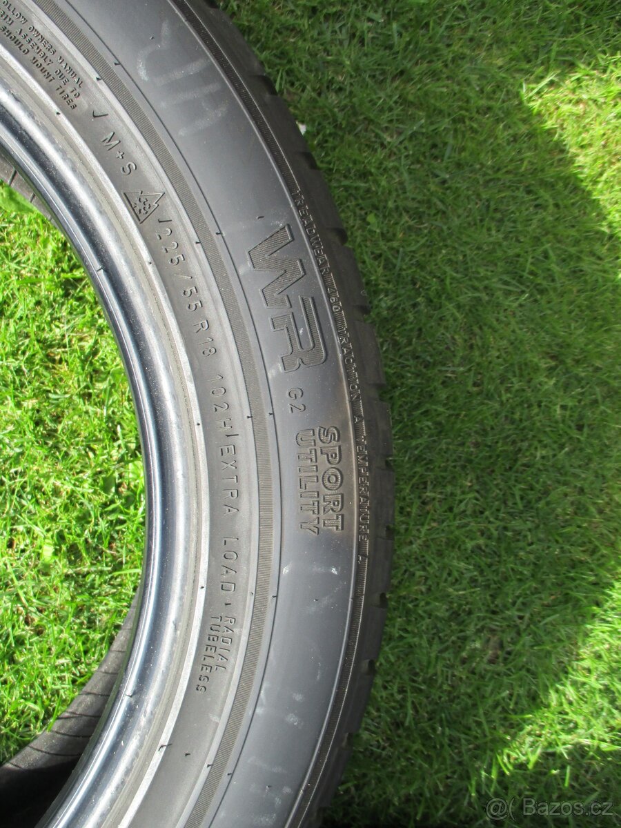 Prodám 2x pneumatiky Hankook 225/55R 18 102H XL - 2