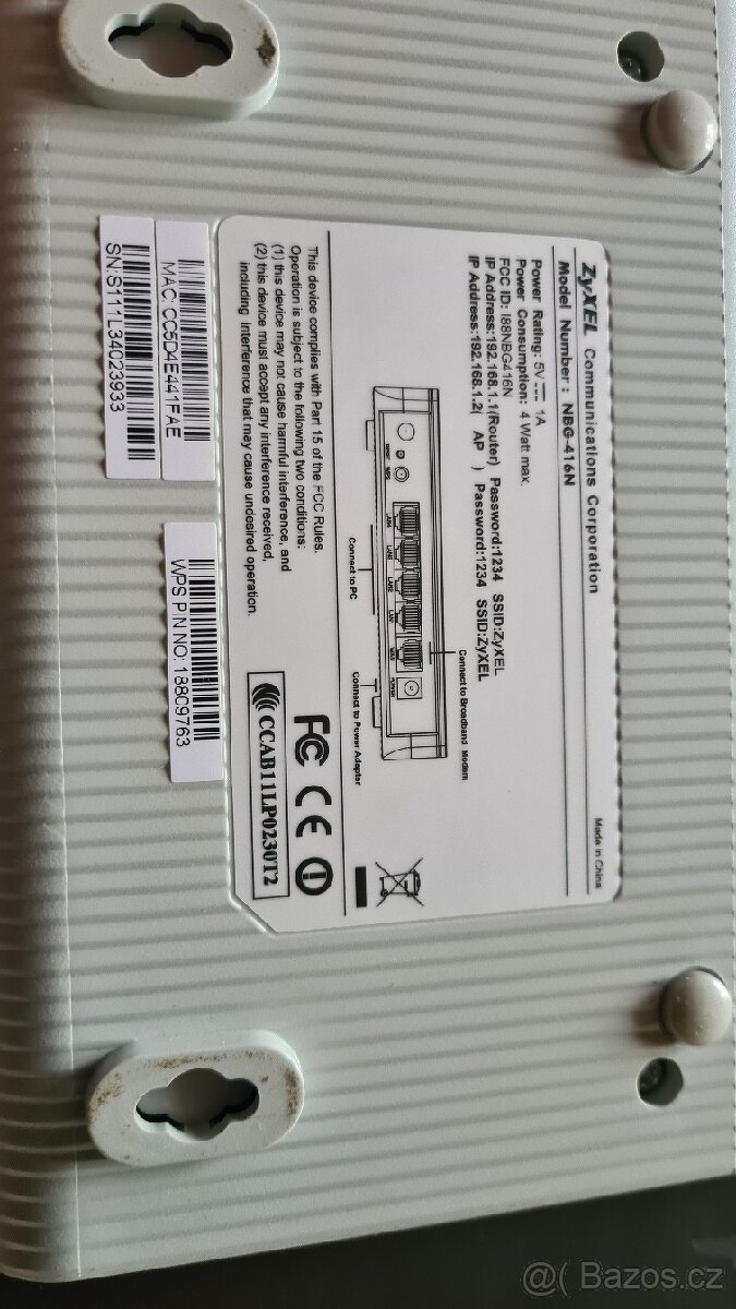 Zyxel NBG-416N. Plně funkční - 2