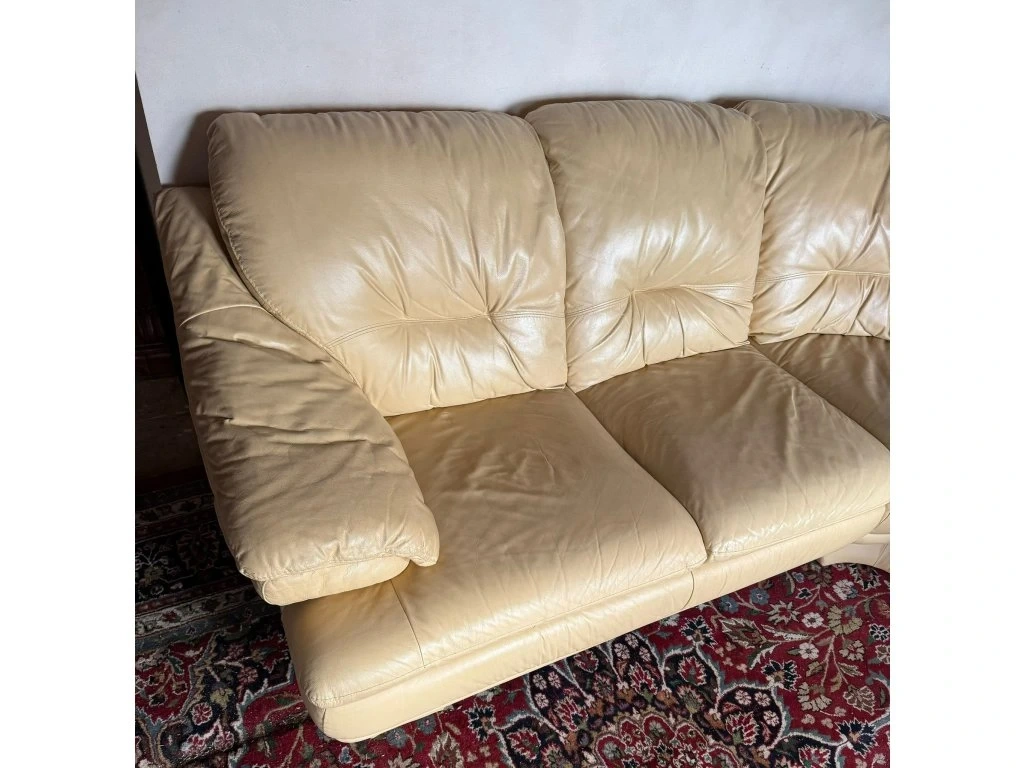 Rohová kožená sedací souprava,3245 - 2