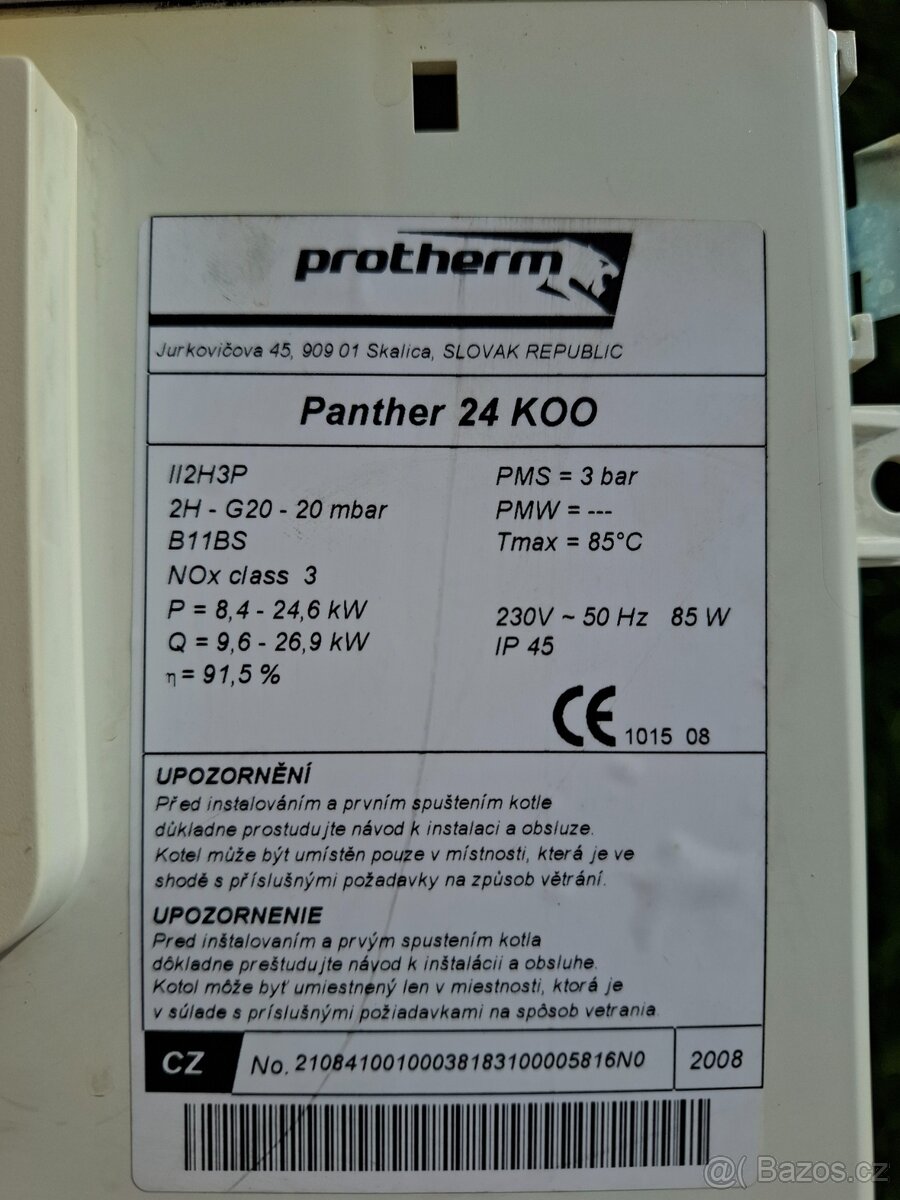 Prodám plynový kotel Protherm - 2