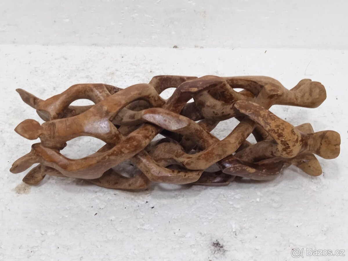 Vyřezávaný stojan na květináč - retro - 2