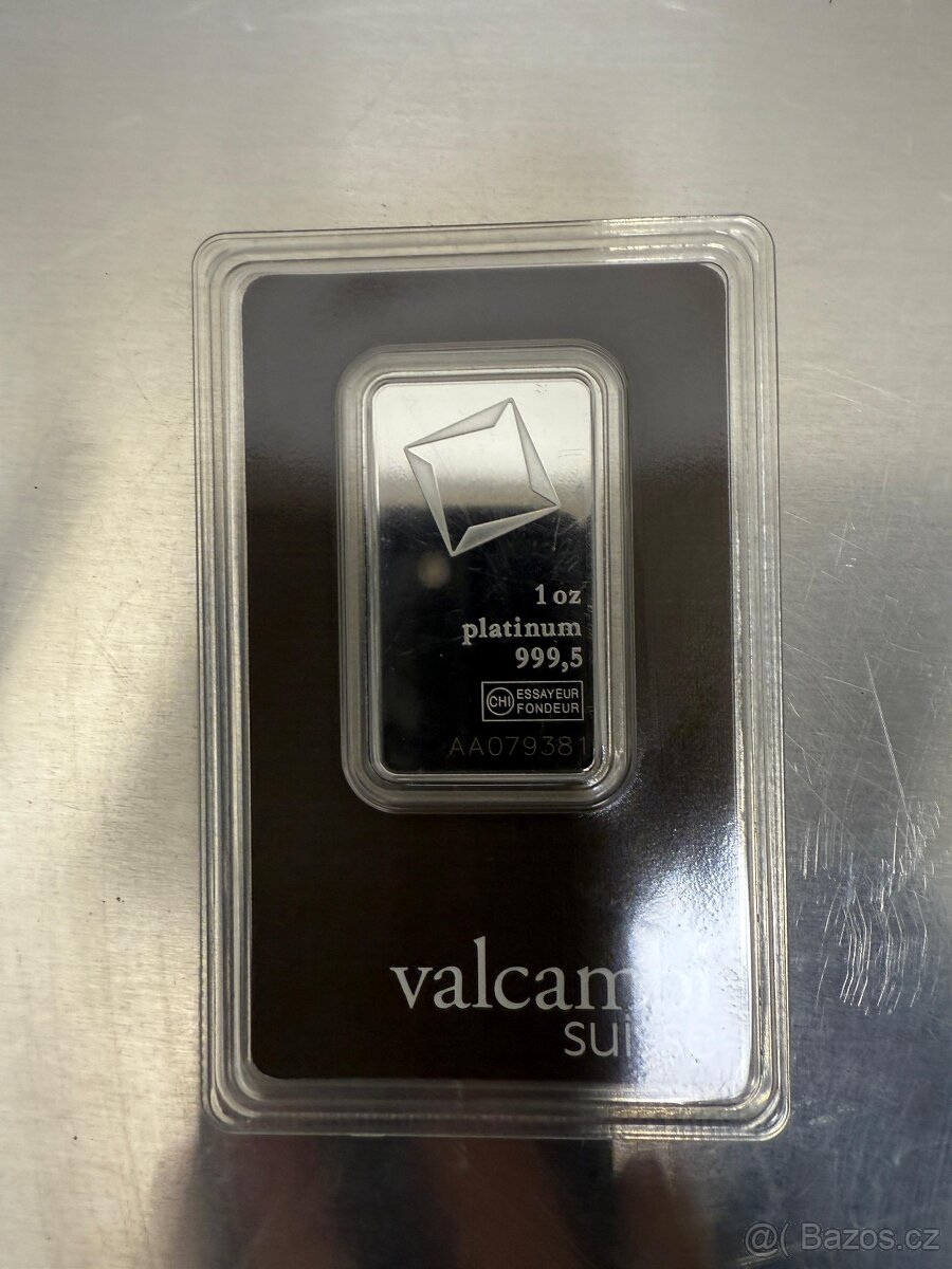 Platinový slitek Valcambi 1oz - 2