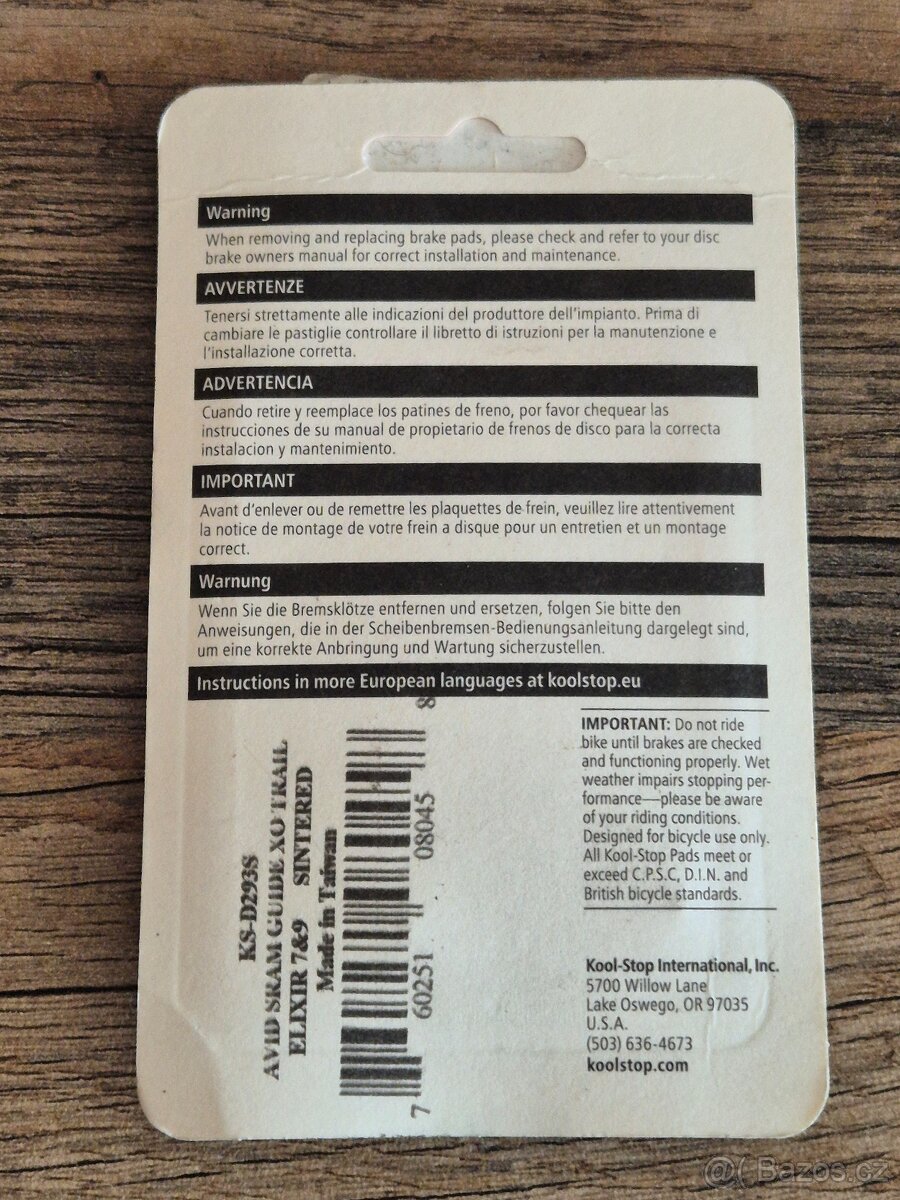 Brzdové destičky Kool-Stop Avid Trail/Sram Guide, sintrované - 2