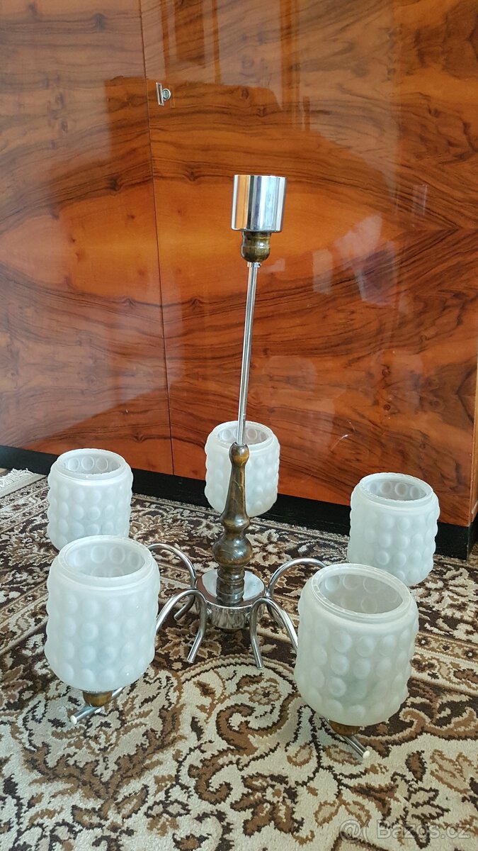 Lustr 5ti ramenný, chrom - 2