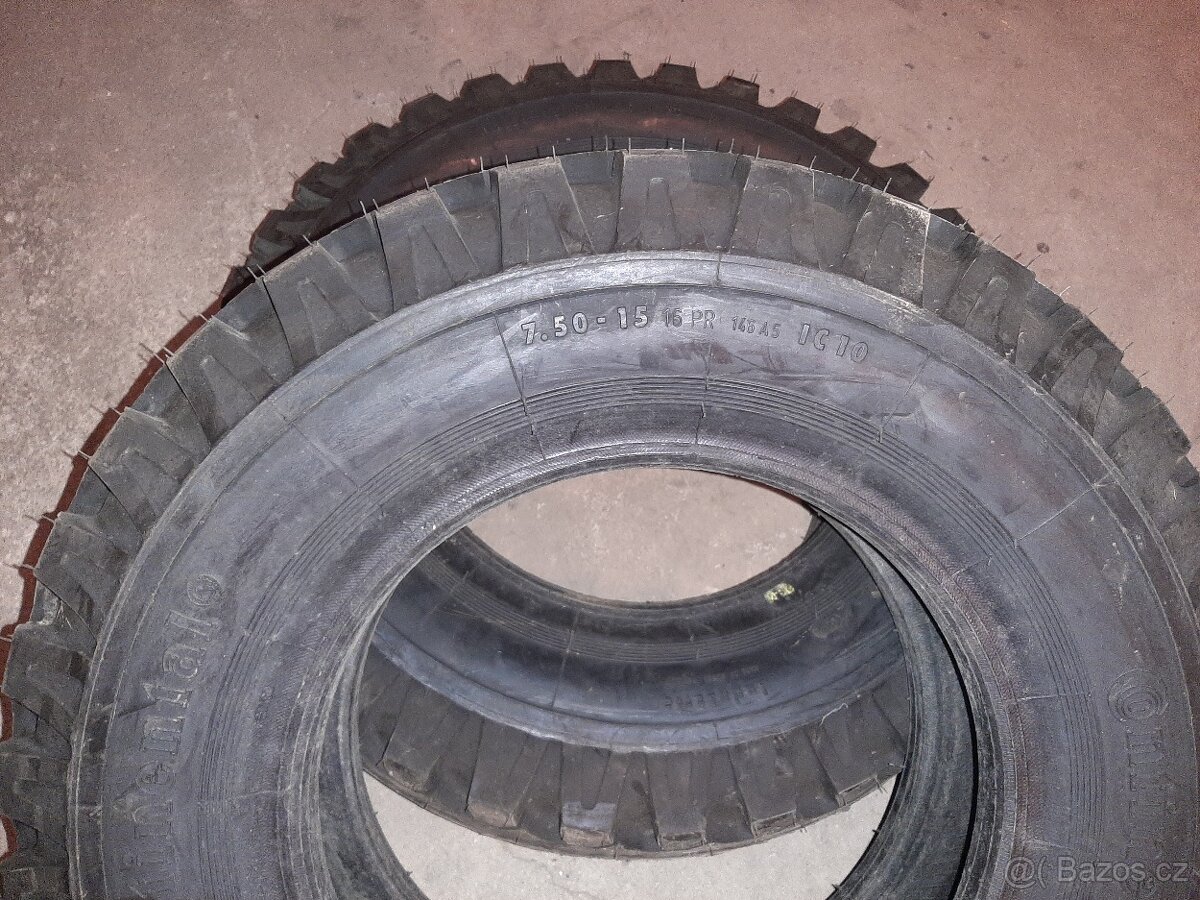 Prodám nové pneu 7,50-15 16pr - 2