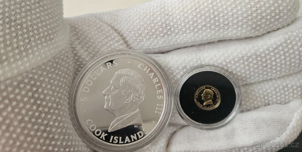 IN MEMORIAM Pápež František 1oz Ag a 0,5g Au mince - 2