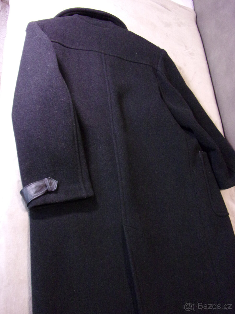 černý Top kabát -hubertus vlna,vel 52-54, šitý na míru - 2