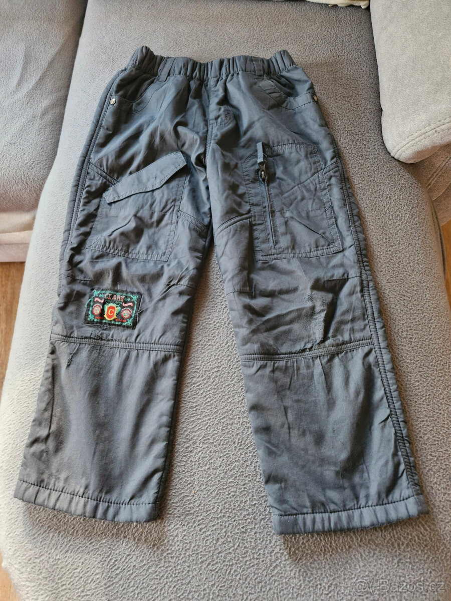 Podzimní a zimní kalhoty vel. 110 , 116 či 5 až 6 let , 3ks - 2
