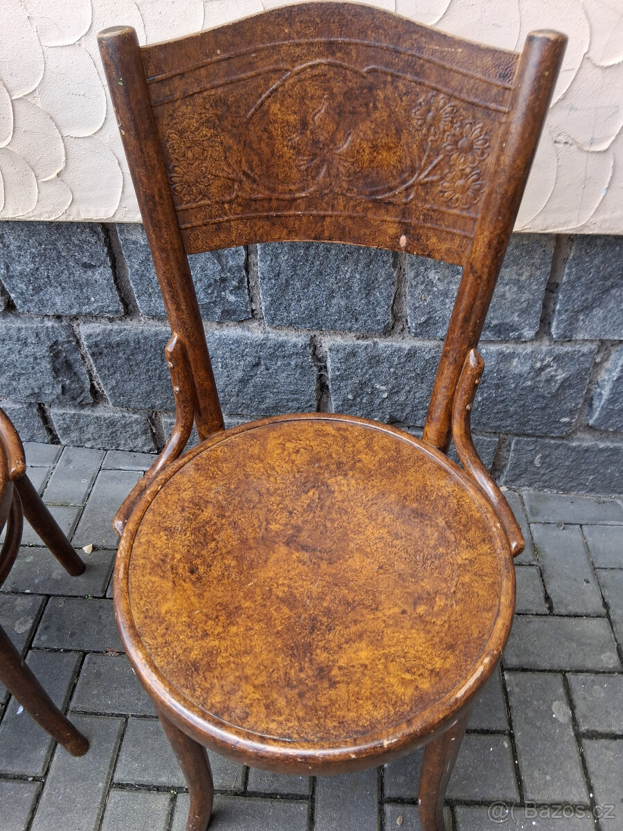 2ks Starožitné židle THONET - 2