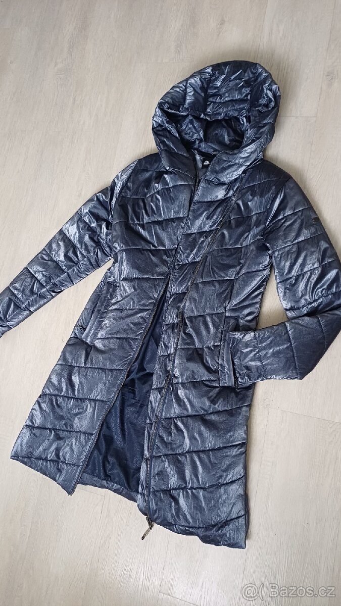 Dlouhý zimní prošívaný kabát/ bunda - 2