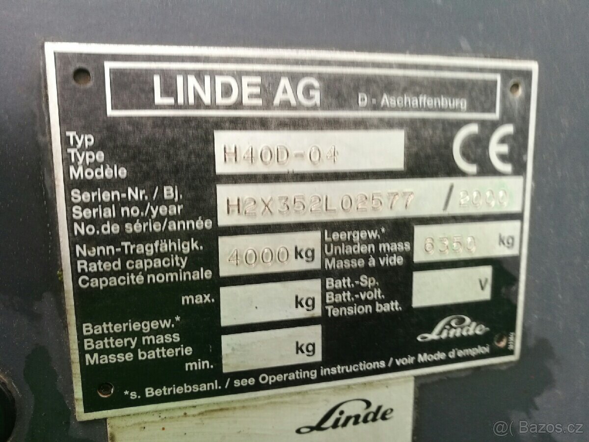 LINDE VYSOKOZDVIŽNÝ VOZIK r.v. 2000 SOUKROMÝ MAJETEK - 2