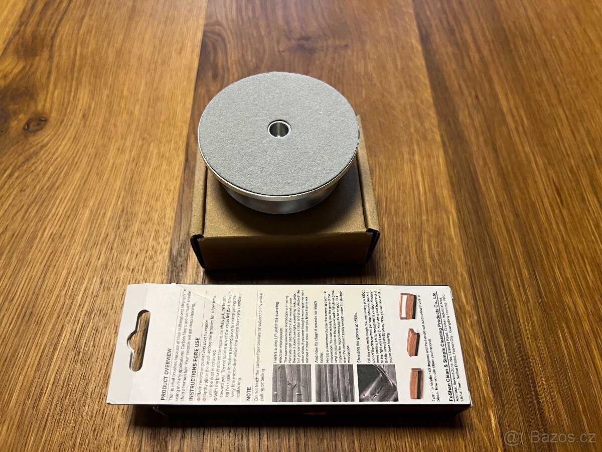 Přítlačné závaží na gramofon + kartáček na LP desky - 2