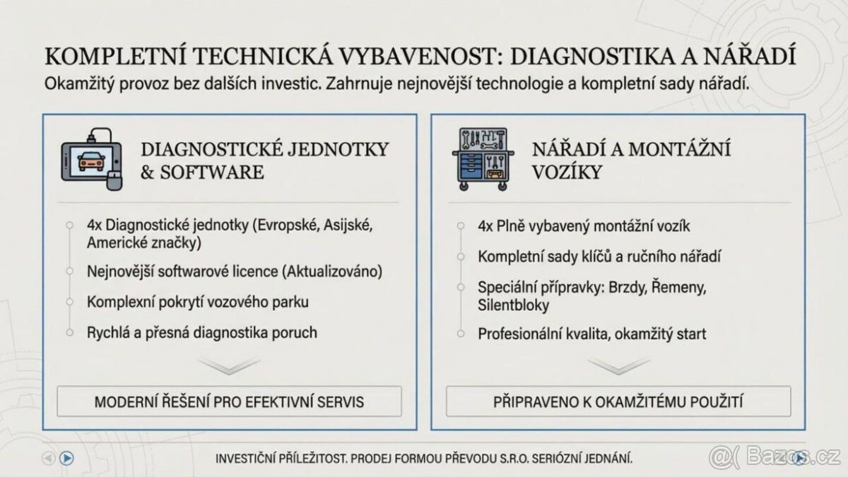 Prodej zavedeného autoservisu, Praha 10 - u OC. Plně vybaven - 2