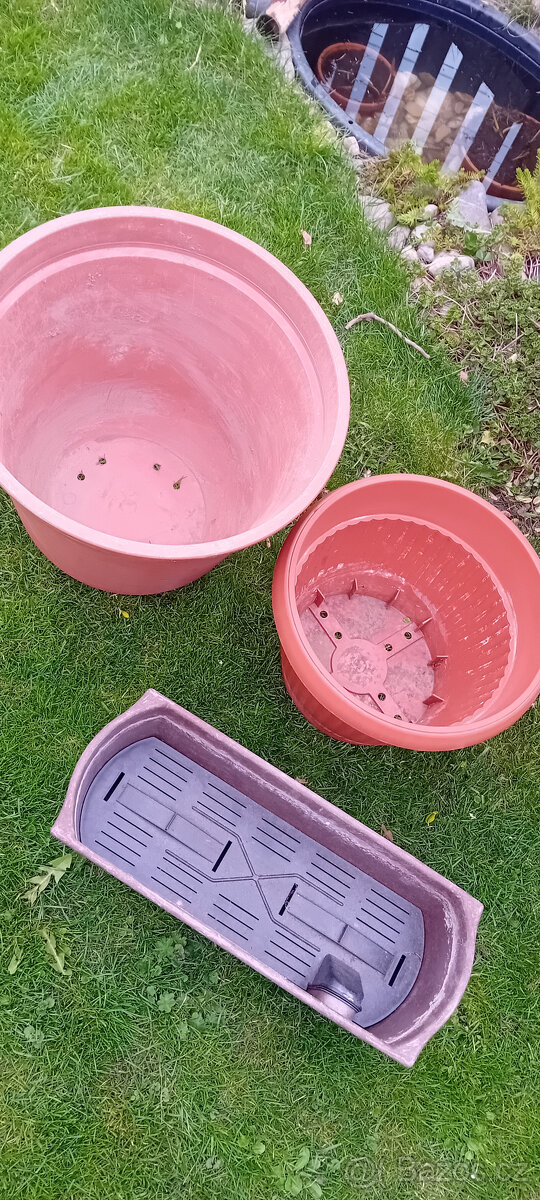 SET 2x plastový květináč + truhlík - 2