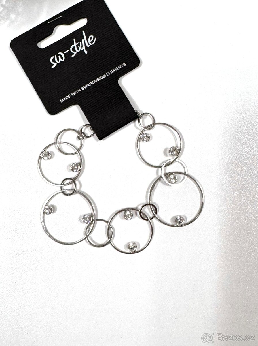 Swarovski Elements - kroužkový náramek - 2