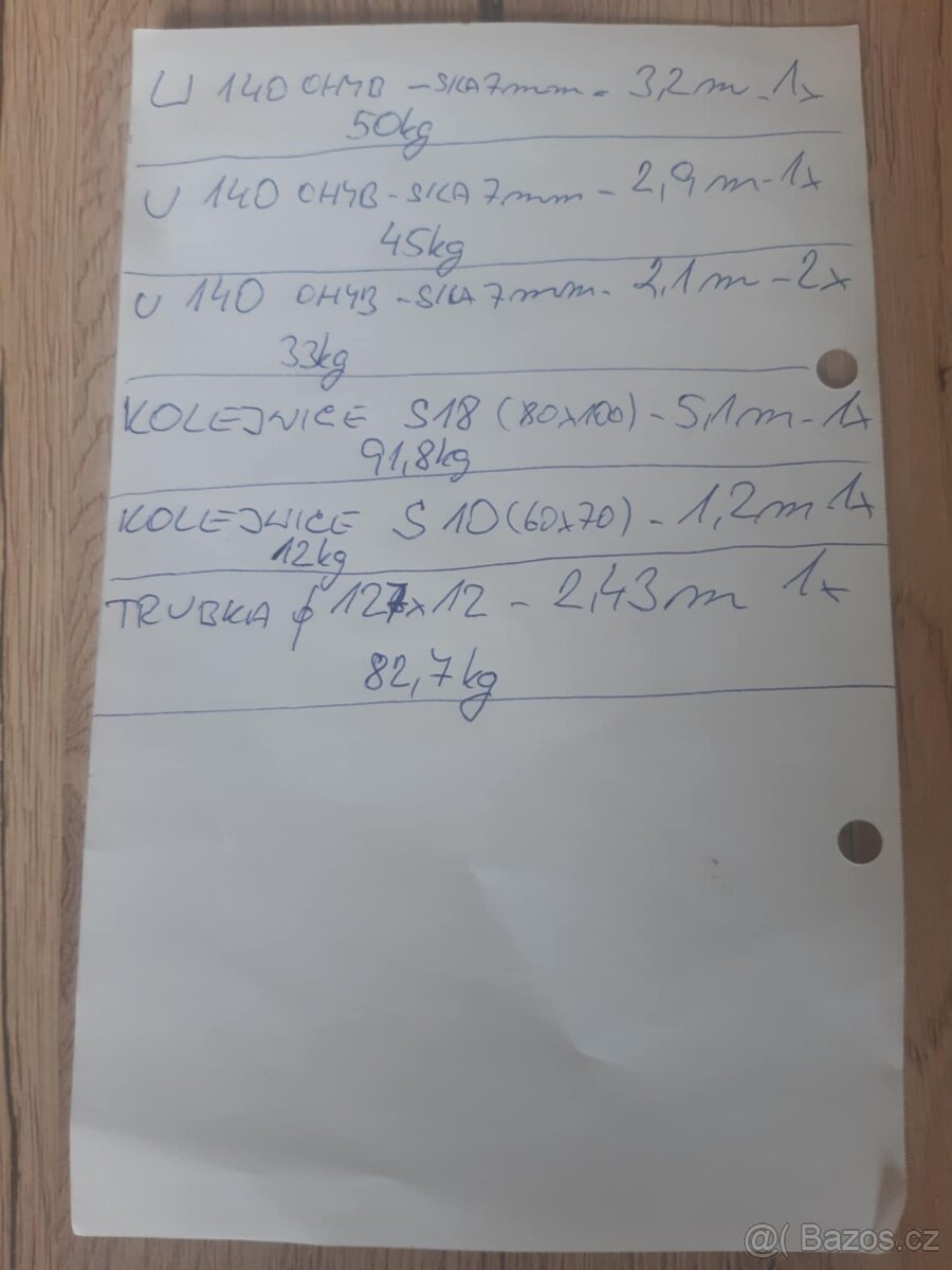 Prodám U,UE,I profily - 2