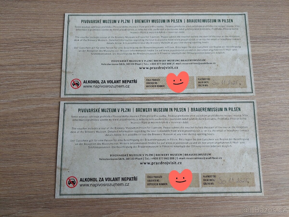 2x poukázka do pivovar. muzea v Plzni - 2