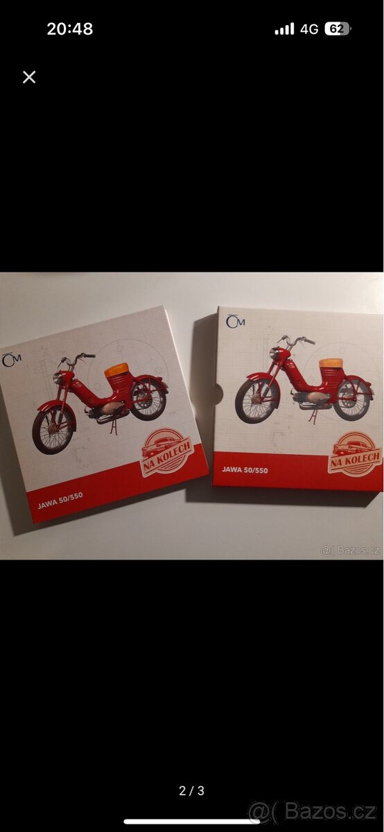 Stříbrná mince Na kolech - Jawa 50 proof (2022) - 2