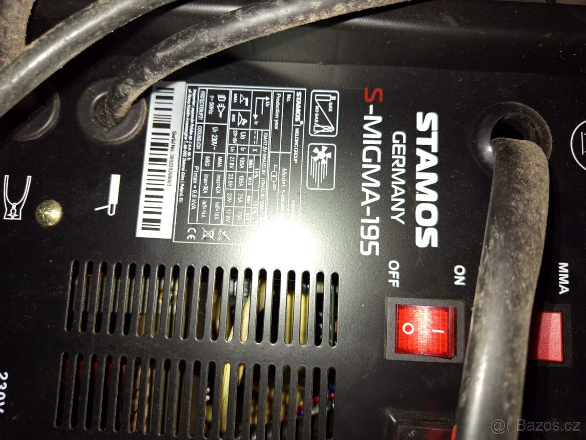 Prodám svářečku STAMOS S-MIGMA-195 + bohaté příslušenství - 2