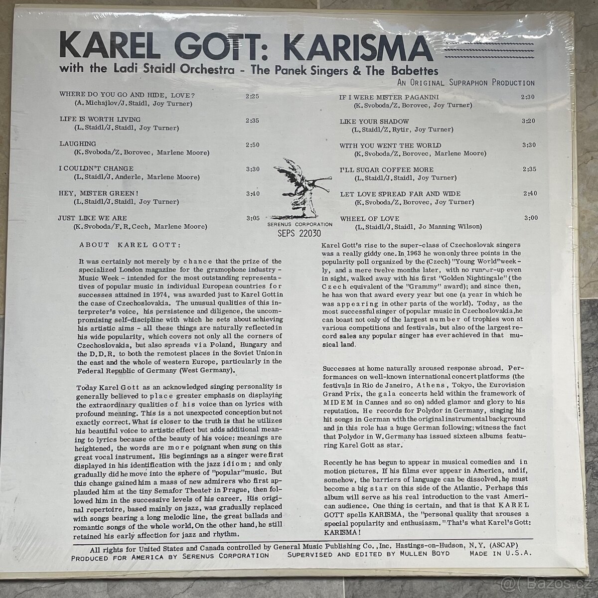 Karel Gott Karisma originál USA vinyl nový - 2