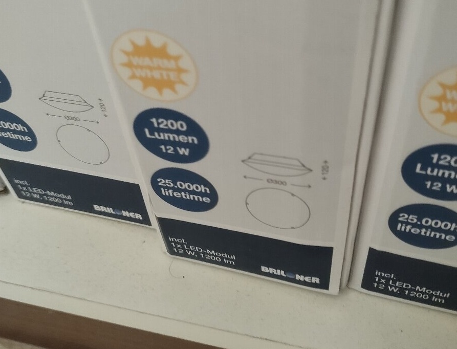 Stropní LED světla skleněné 30cm-nové - 2